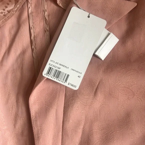 NEW NWT ZADIG & VOLTAIRE Vita Jac Mandala Jacket blush blazer size Large - Picture 7 of 9